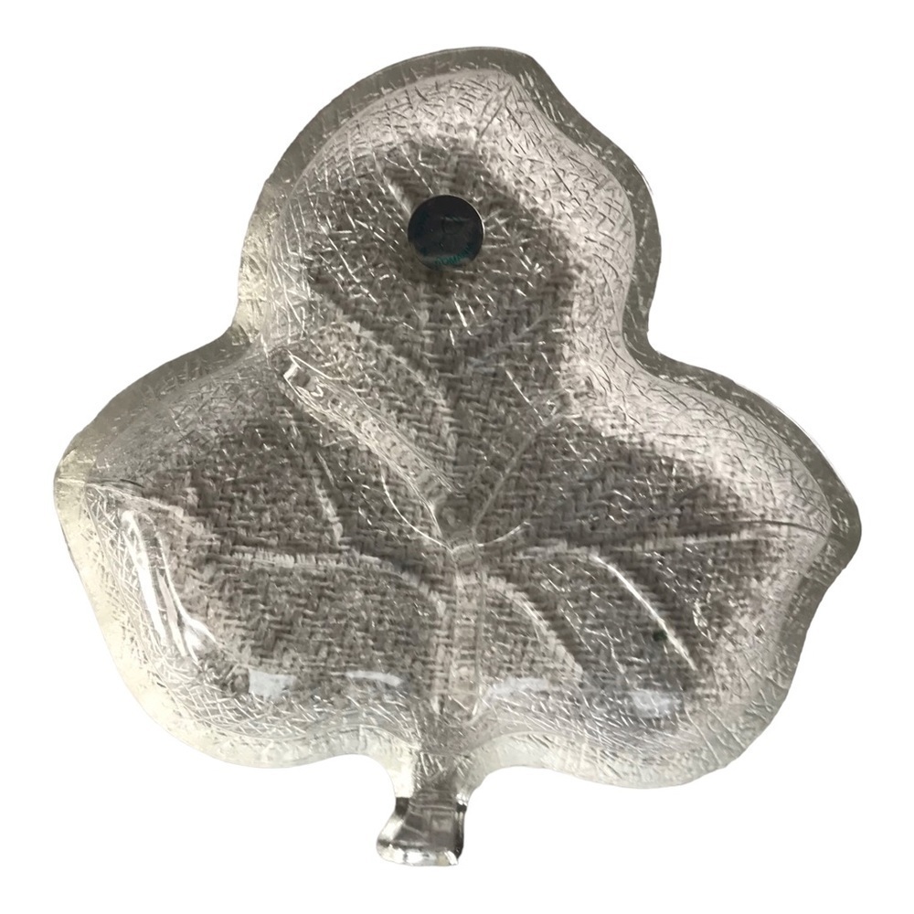 Crystal Divided Leaf Dish By Alco Industries.